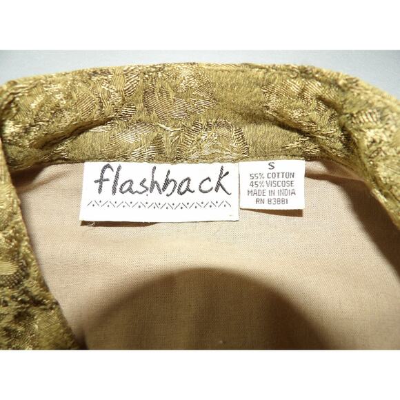 Flashback Cardigan Blazer Small Artsy Patchwork Quilted Peasant Vtg - Picture 3 of 14